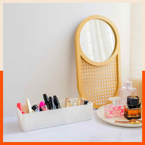 Stomo Dori Multi-Purpose Stackable Drawer Organizer For Home | Ivory - Set of 12